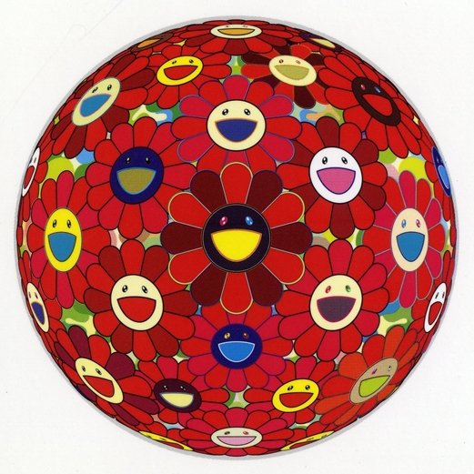 Takashi Murakami Prints Red Flowerball