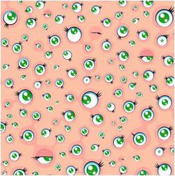 Takashi Murakami Prints Jellyfish Eyes Pink