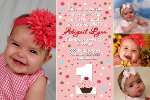 BOUTIQUE CUPCAKE CUPCAKES BIRTHDAY INVITATIONS