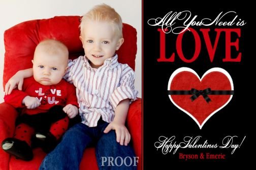 Valentine's Day Valentine Custom Personalized Cards Invitations