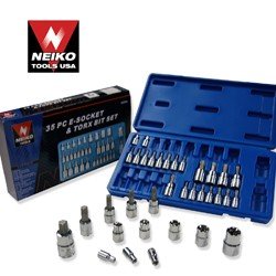 35 Pcs Torq Bit and E-Socket Set - Nk # 10070A