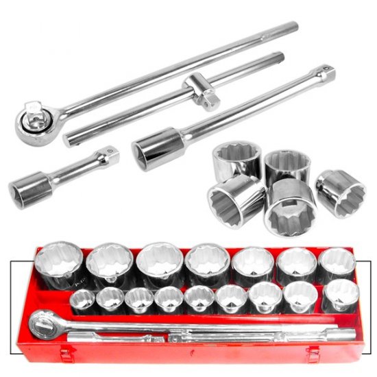 21 Pcs 1" Dr Socket Set Sae - Nk # 02498