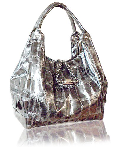 High Quality Synthetic Python Leather Look Hobo (Brown)