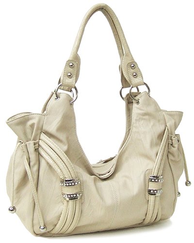 Two Side Pockets with Drawstring Pull Detail (Natural)