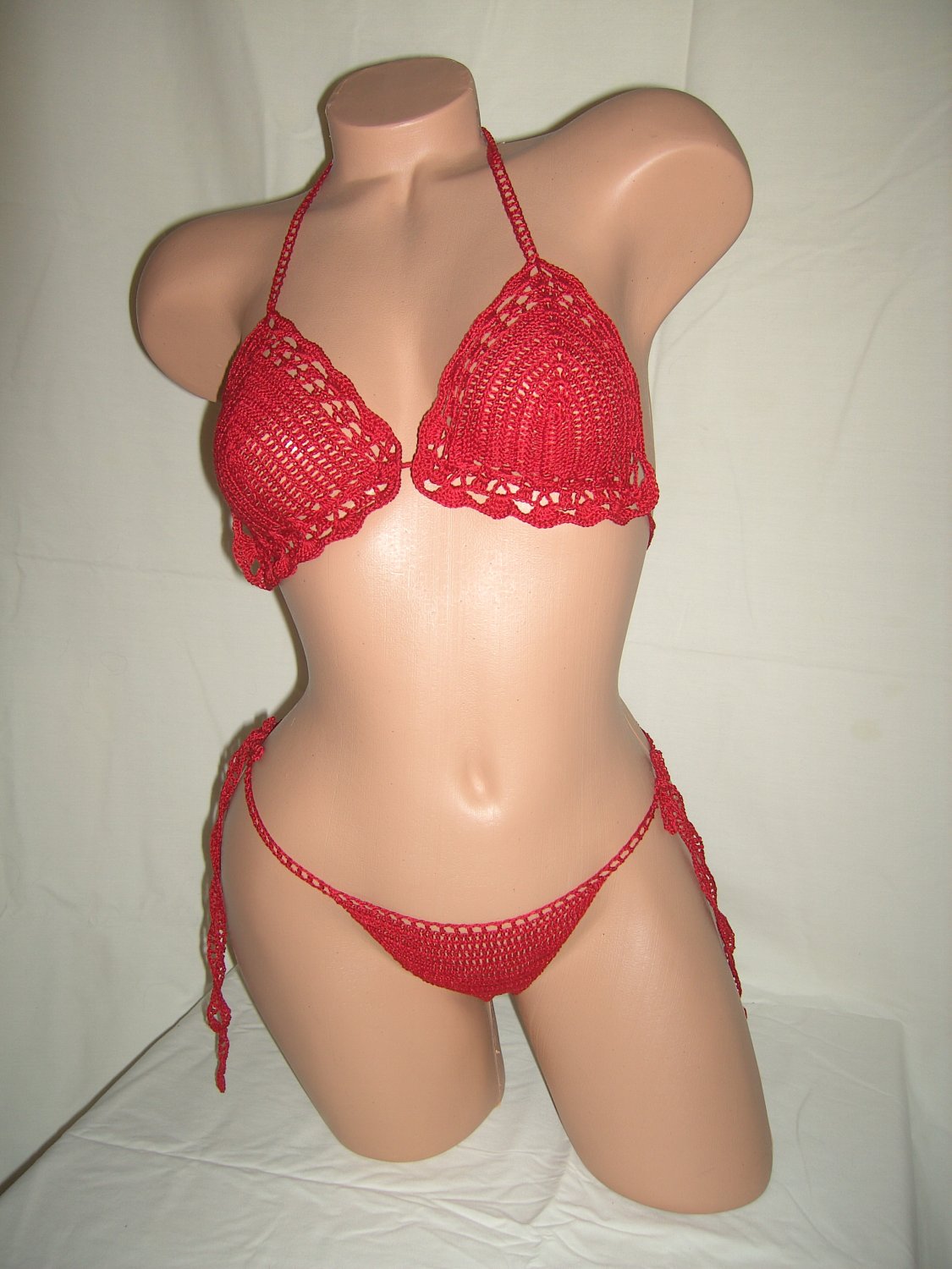 Crimson Siren Triangle Top Bikini (Small/Medium)