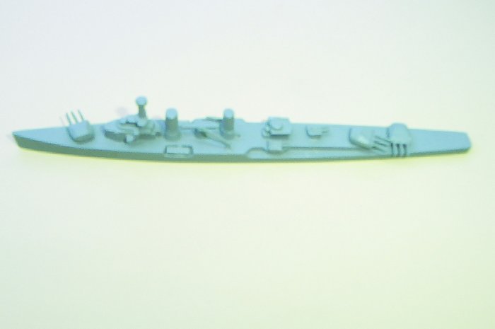 War Room Replica of Unknown French Battleship Circa 1950's