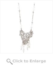 Silver Nugget Heart Necklace