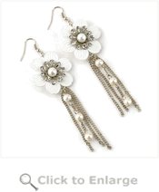 White Magnolia Earrings