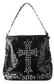 Stones and Studded Bag w/Cross and Studded Strap -