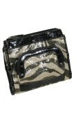 "Alba" - Faux Aligator Skin / Animal Print Pearlized Glitter Strappy Handbag
