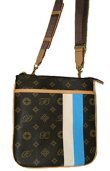 Donna di Bella - Letter Patten Evening Bags with Front Stripe