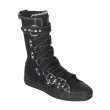 Sneaker Boot "Demonia" - Canvas Criss Cross Strap Calf Sneaker Boot