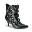 Skull Buckle Silver Ankle Boot w/Dirty