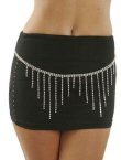 Rhinestone Belt with Hanging Rhinestone Design