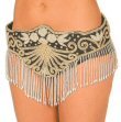 Beaded 36 Inch Belt with Hanging Bead Fringe