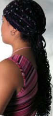 Hair Extension, Gypsy Velvet Cap with Detachable HAIR EXTENSION