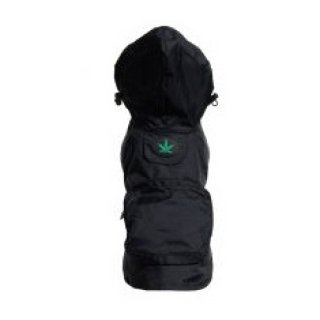 Black Leaf Raincoat
