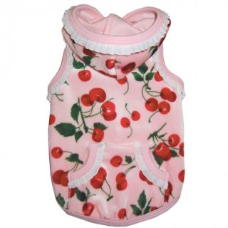 Cherry Ruffle Velour Hoodie