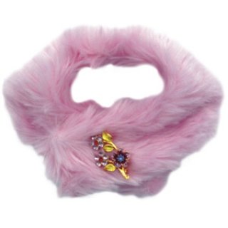 Faux Mink Stole - Pink