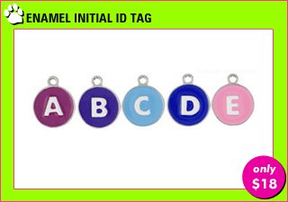Enamel Initial ID Tag