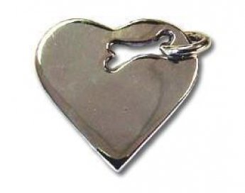 Heart Bone Dog Tag