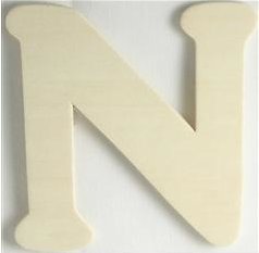 Wood Letter - N