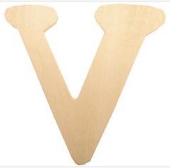 Wood Letter - V