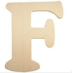 Wood Letter - F