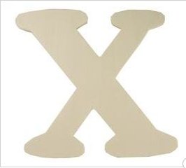 Wood Letter - X