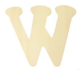 Wood Letter - W