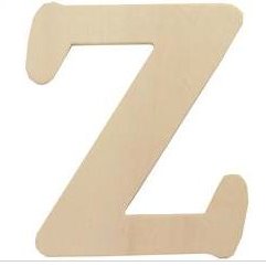Wood Letter - Z
