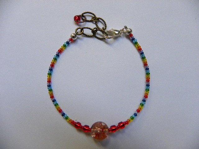 Red orb root/grounding energy chakra bracelet