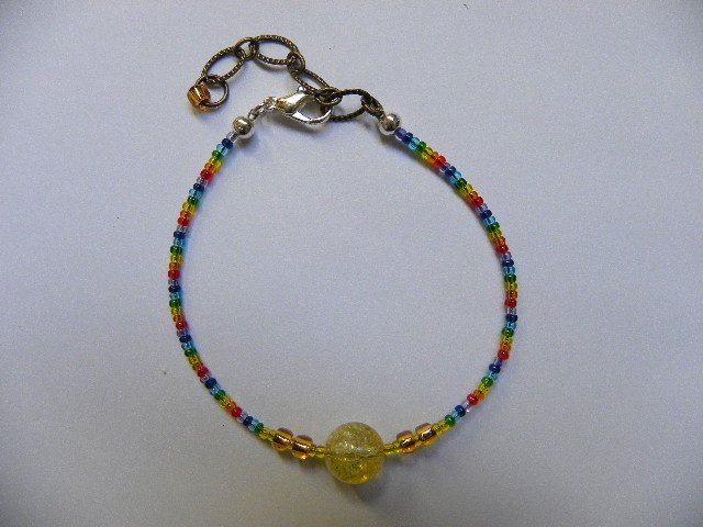 Yellow orb self power energy chakra bracelet
