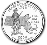 2000 Massachusetts State Quarter P & D Set