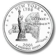 2001 New York State Quarter P & D Set