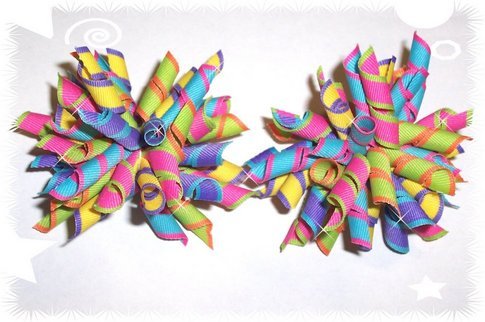 Rainbow Lollipop Boutique Korker Hairbow Hair Bow SET 2