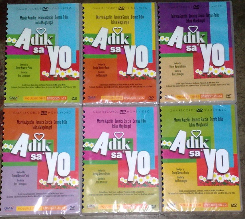 ADIK SA YO DVD vol 1 - 6 Complete 70 Episodes BRAND NEW