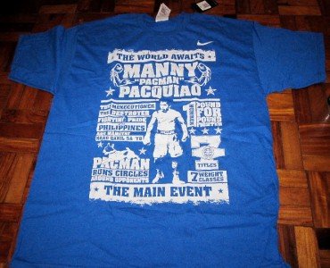 NIKE MANNY PACQUIAO Training Shirt sz M L XL 2XL Mosley