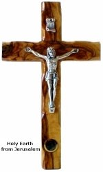 Crucifix- Pewter With Holy Earth