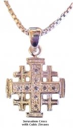 Jerusalem Cross With Zircons