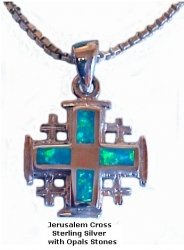 Jerusalem Cross With Opal Stones