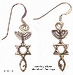 Sterling Silver Messianic Earrings