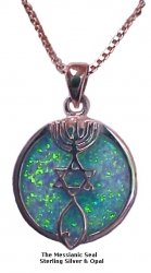Messianic Seal with Round Opal Stone