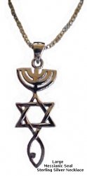 Sterling Silver Messianic Seal Necklace