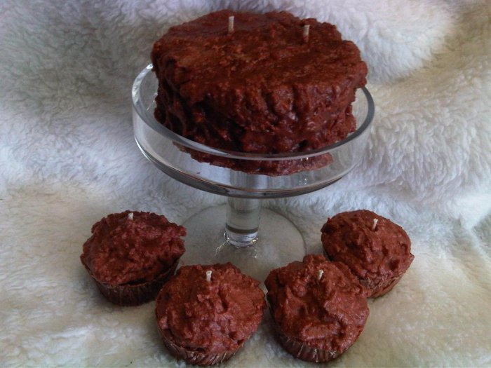 Chocolate Cupcake Candle