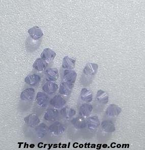 (20) Swarovski 4mm Bicone Crystal Beads~Tanzanite~