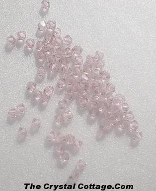 (20) Swarovski 4mm Bicone Crystal Beads~Vintage Rose~