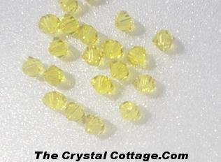 (20) Swarovski 4mm Bicone Crystal Beads~Citrine~