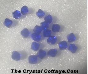 (20) Swarovski 4mm Bicone Crystal Beads~Cobalt~