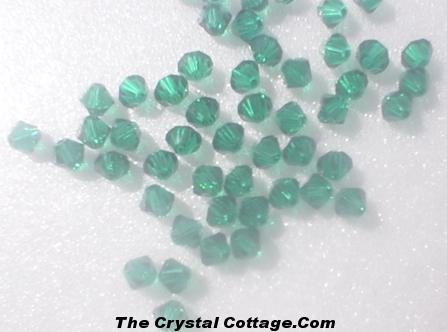(20) Swarovski 4mm Bicone Crystal Beads~ Emerald~